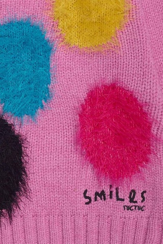 Trui-jurk - Zwart, blauw en roze