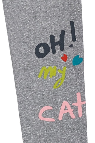 Fleece legging - Zwart, groen en grijs