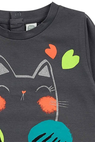 T-shirt - Groen, oranje en grijs