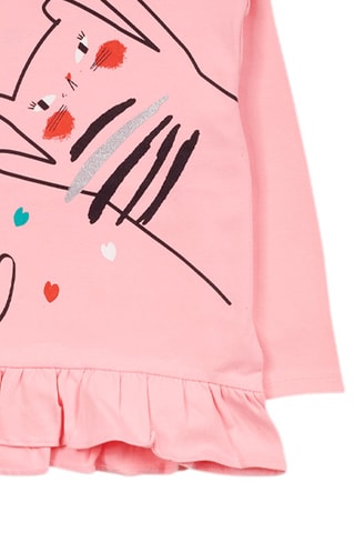 T-shirt - Zwart, groen en roze
