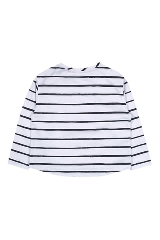 T-shirt - Wit, zwart en blauw
