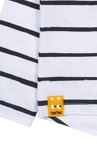 T-shirt - Wit, zwart en blauw