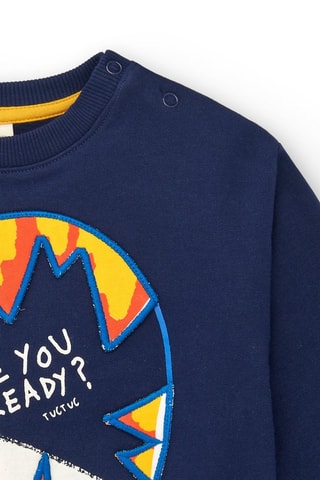 Sweater - Wit, blauw en geel