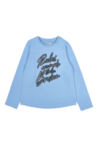 T-shirt - Zwart, blauw en grijs