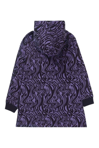 Jurk met Capuchon - Zwart, geel en paars