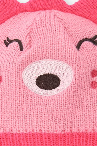 Muts - Wit, roze en bruin
