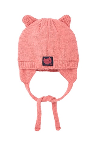 Muts met oortjes - Blauw en roze