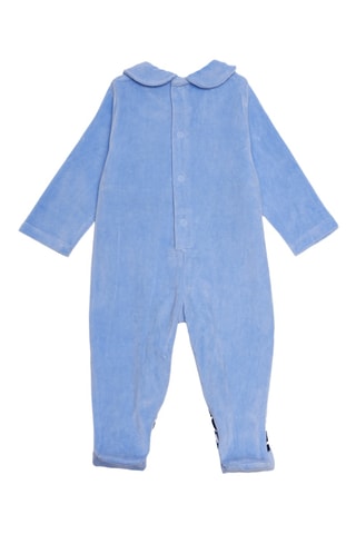Velours Kruippakje - Blauw
