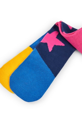 2 Maillots - Blauw, geel en roze