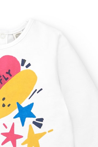 T-shirt - Wit, blauw en geel