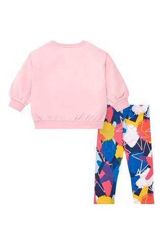 Sweater en Legging - Blauw, geel en roze
