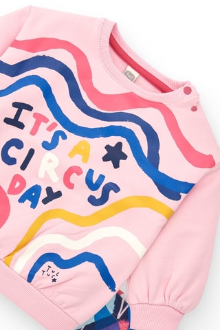 Sweater en Legging - Blauw, geel en roze
