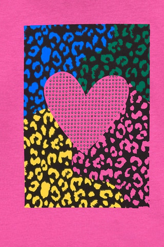T-shirt - Zwart, geel en roze