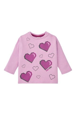 T-shirt - Zwart, paars en roze