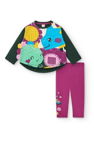 T-shirt en Legging - Multicolor