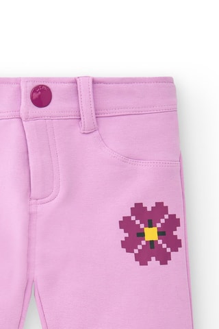 Fleece Broek - Geel en paars