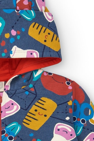 Sweater met Capuchon - Wit, rood en blauw