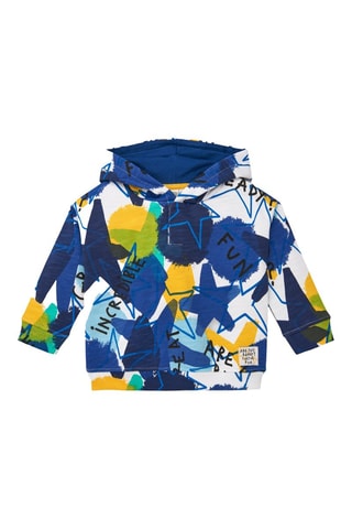 Sweater met Capuchon - Wit, blauw en geel