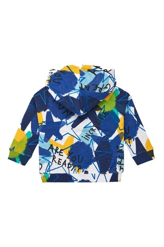 Sweater met Capuchon - Wit, blauw en geel