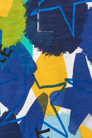 Sweater met Capuchon - Wit, blauw en geel