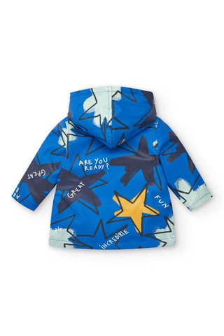 Regenjas met capuchon - Wit, blauw en geel