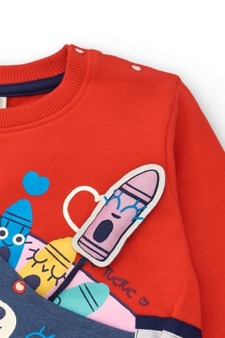 Sweater - Rood, blauw en groen