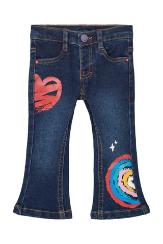 Jeans - Rood, blauw en roze