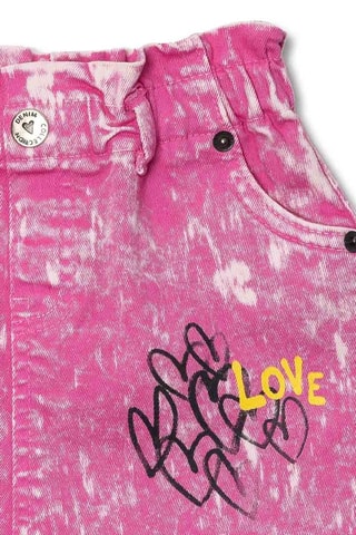 Spijkerrok Rebel Girl - Zwart en roze