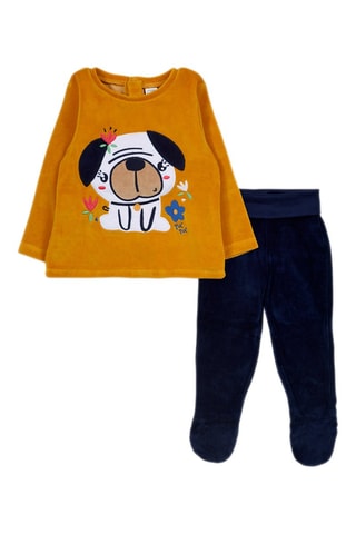 T-shirt en Broek - Wit, blauw en geel