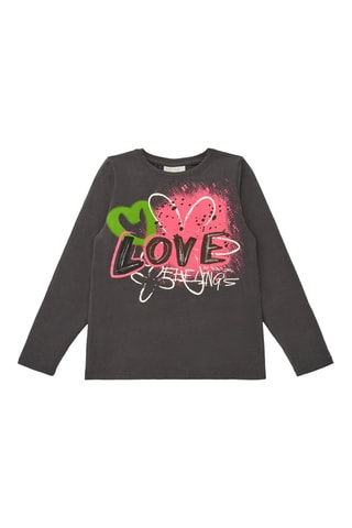 T-shirt - Wit, zwart en roze
