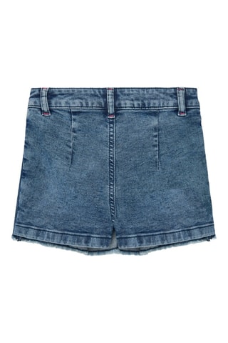 Spijkerbroekrok - Wit, blauw en roze