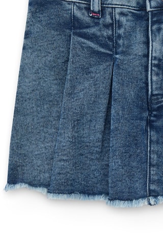 Spijkerbroekrok - Wit, blauw en roze