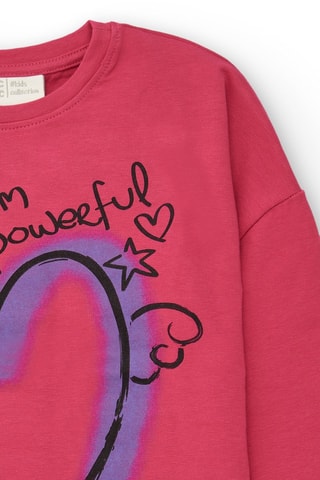 T-shirt - Zwart en roze