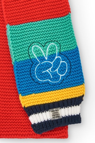 Sjaal Rood - Rood, blauw en groen