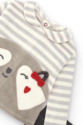 T-shirt en Broek - Wit, rood en grijs