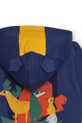 Sweater met Capuchon en Oren - Donkerblauw