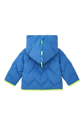 Gewatteerde Jas met Capuchon - Blauw, groen en bruin