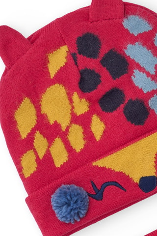 Muts met Oortjes en Colsjaal - Fuchsia