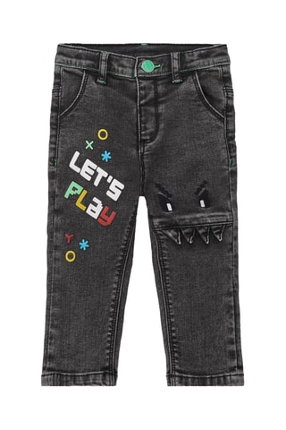Jeans - Wit, zwart en groen