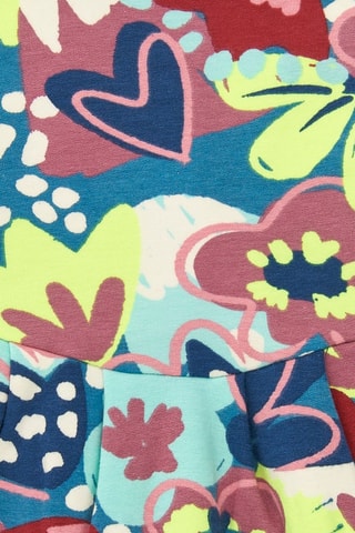 Fleece Jurk - Groen en roze