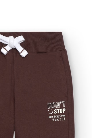 Fleece Joggingbroek - Wit en grijs