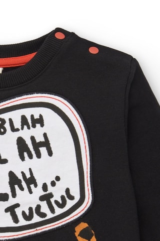 Sweater - Wit, zwart en oranje