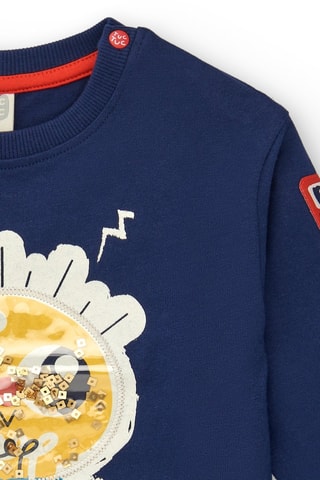 T-shirt - Wit, blauw en geel