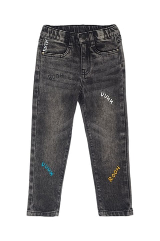 Jeans - Wit, blauw en grijs