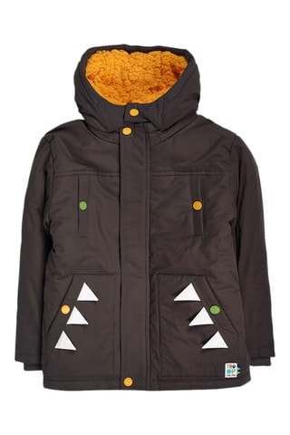Parka met Capuchon - Wit, rood en grijs