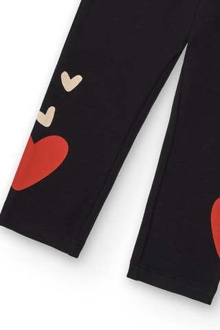 Fleece legging - Wit, zwart en rood