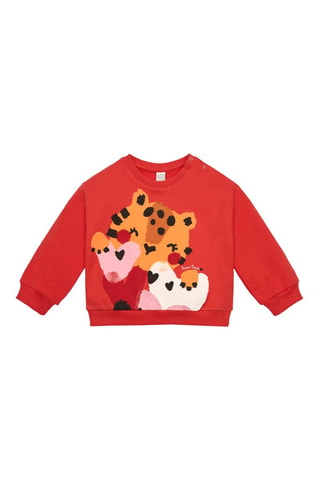 Sweater - Zwart, rood en oranje