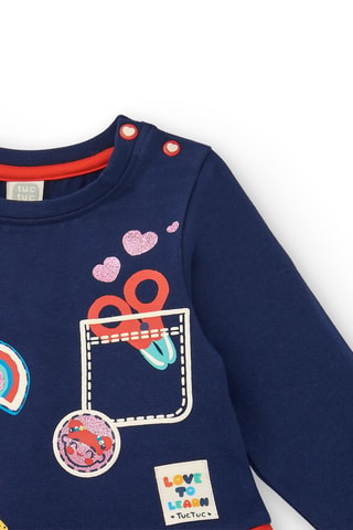 Fleece Jurk - Rood en blauw