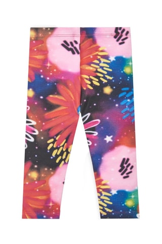 Fleece legging - Wit, blauw en roze