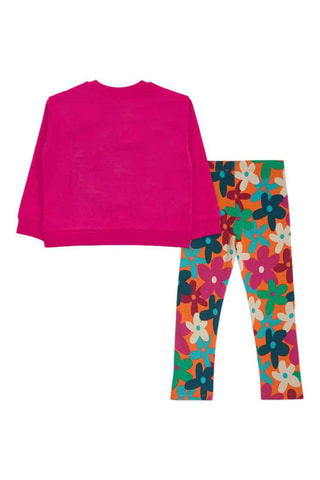 Sweater en Legging - Blauw, oranje en roze